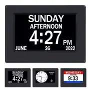 7 Inch Digital Alarm Clock with Day and Date Extra Large Display for Elderly