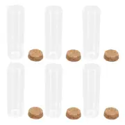 6Pcs Travel Lotion Bottles Glass Spice Jars Clear Storage Jar