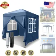 6.5x6.5ft Blue Pop Up Canopy Tent - Waterproof & UV Resistant for Events