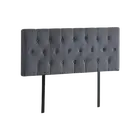 Palermo Double Linen Fabric Deluxe Headboard Bedhead in Grey