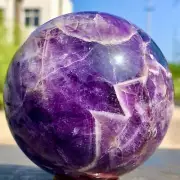 1.77LB Natural beautiful Dream Amethyst Quartz Crystal Sphere Ball Healing