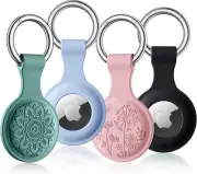 for Apple Airtag Holder Air Tag Case Keychain, Silicone Tracker Keyring