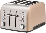 Brooklyn Toaster 4 Slice, Extra Wide Slots, High-Lift, Champagne