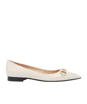 Gucci Horsebit Detail Ballet Flats 37.5,38,39 white