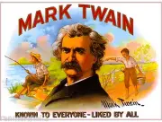 Mark Twain Vintage Cigar Tobacco Box Crate Inner Label Art 7x10 inch Print