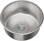 Cefito Kitchen Sink 43cm Round Stainless Steel Basin Single Bowl Silver
