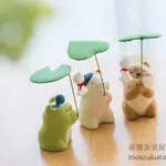 日本京都龍虎作手工和紙晴天娃娃荷葉禮品桌面擺件 柴犬青蛙貓咪