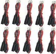 SAE Battery Connector - SAE to O Ring Terminal Harness Cable 12V- 24V Motorcycle Battery Charger Cord with 2 Pin Quick Disconnect Plug SAE Wire Harness Reverse Polarity Adapter 10 Pack