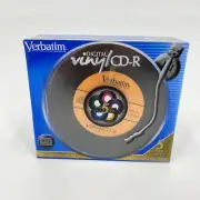 Verbatim Digital Vinyl CD-R Recordable Compact Disk 5 Pack