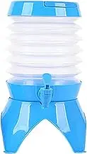 5.5L Collapsible Juice Dispenser for Parties, Foldable Drink Beverage Water Dispenser with Spigot, Portable for Camping Hiking Outdoor Activities