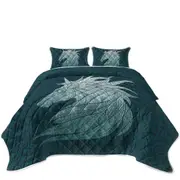 Native Elements Blue Horse Head Coverlet