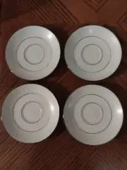 Set of 4 Lenox Coffee Saucer - Opal Innocence Stripe - NWT