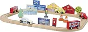Emergency Services Road Track, Wooden Toy Garage – Car Garage, Wooden Car Track - Early Development & Activity Toys, Educational Toys for 3+ Year Olds – Old School Garage by Orange Tree Toys