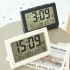 LED Digital Wall Clock Temperature Date Day Display Desktop Clock White/Black UK