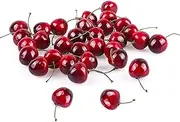 DFsucces Artificial Cherries, 25 Pcs, Red, Neither Plant/Animal Product, General Occasion, Art Deco Style