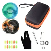 X2 Professional Unresponsive Yoyo with Replaceable Responsive Bearings Strings and 2 Yo-Yo Gloves Gift B as shown