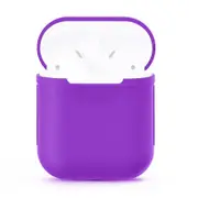 For AirPods 2nd Gen Case, Silicone Protective Cover, Purple