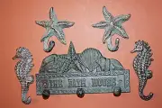 The Bath House Beach Bathroom Decor, Bronze-look Bath House Towel Hooks