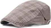 [Fasbys] Men 100% Cotton Newsboy Hat Womens Ivy Cabbie Flat Cap Unisex Beret