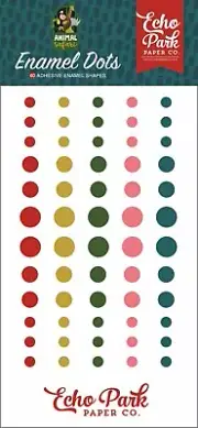 1 Pack of Echo Park Paper ANIMAL SAFARI Decorative Enamel Dots