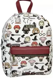 Harry Potter Allover Chibi Character Pattern Faux Leather Tote Bag Mini...