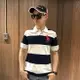 美國百分百【Ralph Lauren】Polo衫 RL 短袖 網眼 大馬 粗條紋 深藍 白色 男女 XS號 I384