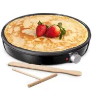 Compact Crepe Maker Machine 12” Nonstick Electric Griddle with Temperature Contr