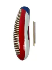 Professional Salsa Guiro painted With The Puerto Rico Flag Design, Jumbo 16”