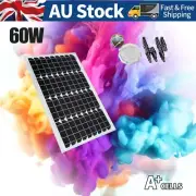 60W Solar Panel 12V Mono Home Generator Caravan Camping Battery Charging 60 Watt