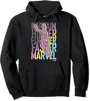 Captain Marvel Flying Color Grade Word Stack Hoodie