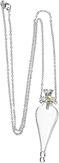 TINEASUR Mini Drifting Bottle Necklace Glass Pendant Decor with Chain Small Wishing Jar for DIY Lightweight and Design Friends and Collectibles