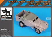 BLDT35134T 1:35 Black Dog BTR 40 Rolled Canvas Accessories Set (TRP kit)