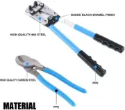2pcs 6-50mm² Plug Crimping Tool Wire Crimper Cutter Battery Terminal Lug Hex