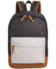 Sun + Stone Backpack Men One Size Black Colorblocked Riley Canvas Shoulder Strap