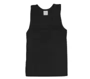 Black Mens Cotton Ribbed Chesty Singlet Mens Top Tops Singlets Rib Size L Xl Xxl