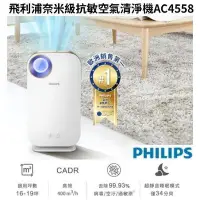 在飛比找Yahoo!奇摩拍賣優惠-【飛利浦 PHILIPS】奈米級抗敏空氣清淨機 AC4558