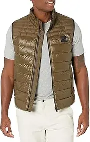 Hugo Boss Men's Lightweight Nylon Patch Logo Puffer Vest