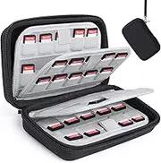 GeeRic 80 Cards Game Card Storage Case Compatible with Switch OLED, Protective Carrying Case Compatible with Switch, Games Cartridges Compatible with Switch Lite Storage Organiser Hard Shell Carrying Case, Black