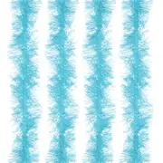 5Ft Feather Boa, 4 Pcs Artificial Fluffy Feather Boas, Sky Blue