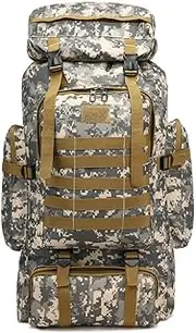 Hiking Backpack - 80l Large Capacity Waterproof Tear Resistance Camouflage Mountaineering Bag Outdoor Sports Backpack Camping Backpack for Men and Women,E Little Surprise
