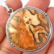 Natural Rosetta Picture Jasper 925 Sterling Silver Pendant Jewelry P-1064
