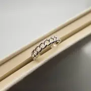 Sterling Silver Chain-Look Toe Ring