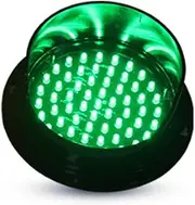 Traffic Light, Traffic Lights, LED Traffic Light, DC Traffic Light, Monochrome Traffic Light, Outdoor Waterproof Indicator Warning Light, Suitable for Parking Lot, Construction Site(Green 24V,100mm)
