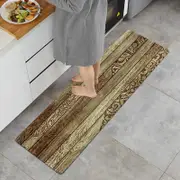 Non-Slip Home PVC Anti-Oil Waterproof Floor Mat Door Mat Kitchen Mat Wood