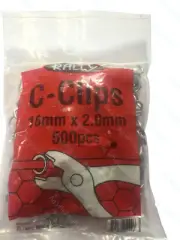 HOG RINGS x 500 C1 HOG RINGS - 16mm MANUAL C CLIP FOR FENCE & UPHOLSTERY