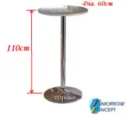 Indoor White Color Round 60cm, Height 110cm Cafe Restaurant Bar Table (X054)