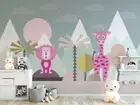 3D Forest Animal Wallpaper Wall Mural Removable Self-adhesive 912