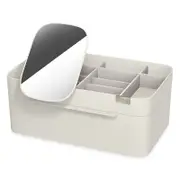 Joseph Joseph Viva Large Cosmetic Organizer with Removable Mirror, Shell
