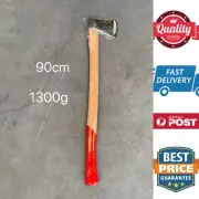 90cm Heavy Duty Splitting Axe,Wood Handle Wood Chooper, 1300g, AU Stock