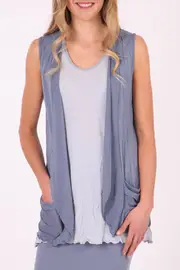 Nylon Vest With Mesh Trim--VIG-VB177